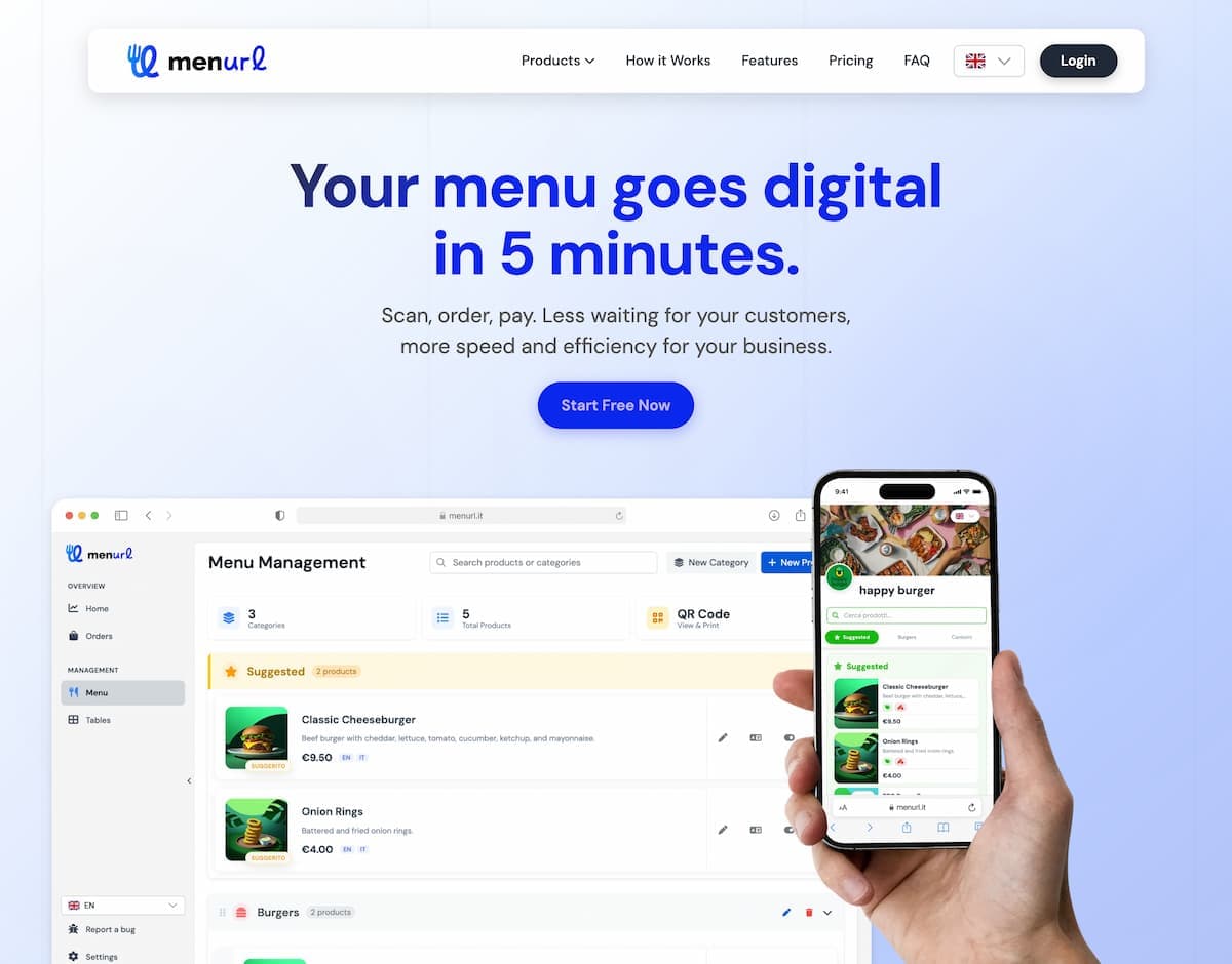 Menurl — Menu Digitali